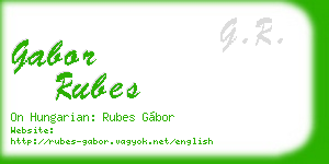 gabor rubes business card